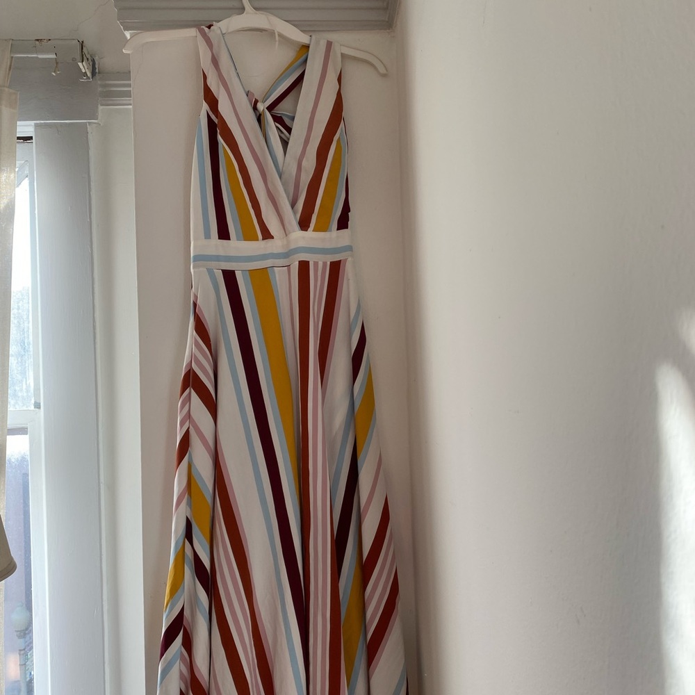 NEW Zara halter strip fit & flare dress